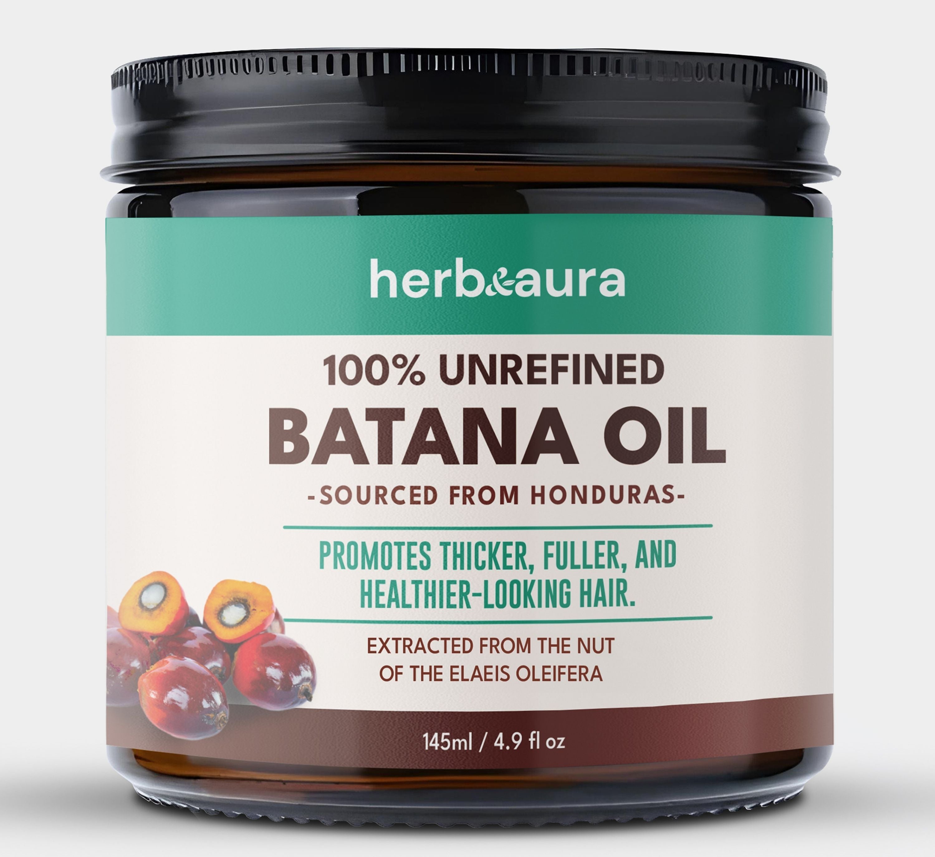 Unrefined Batana Oil for Hair Growth – Raw & Natural Hair Growth Oil from Honduras, 4.9 oz